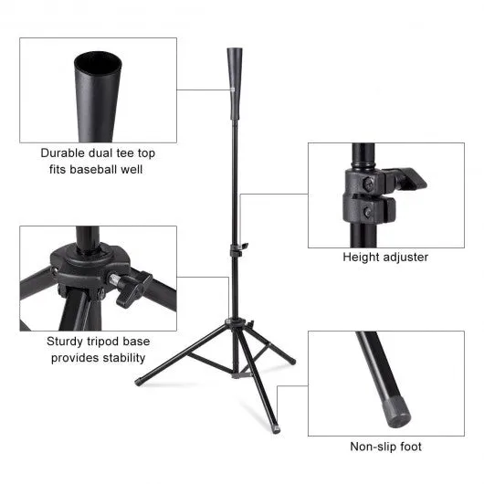 28" - 44" Goplus Adjustable Baseball Tripod