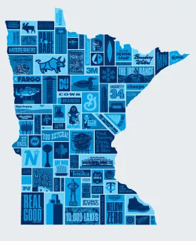 Aaron Draplin Minnesota print: Winter edition