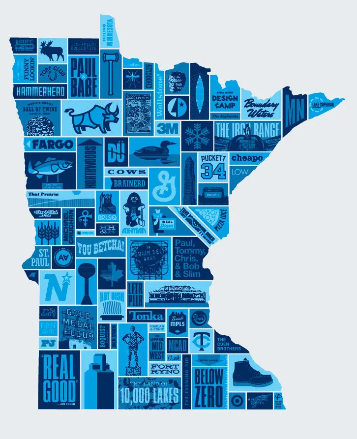 Aaron Draplin Minnesota print: Winter edition