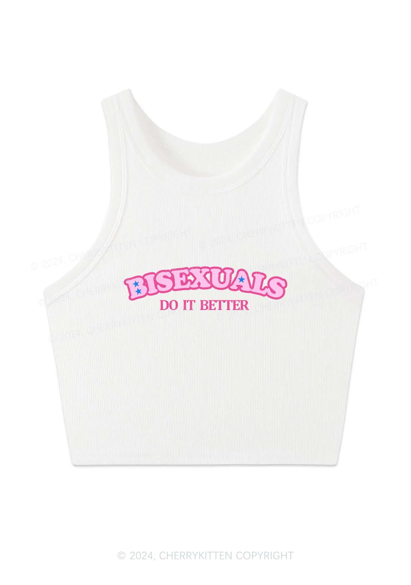 Bisexuals Do It Better Y2K Crop Tank Top Cherrykitten