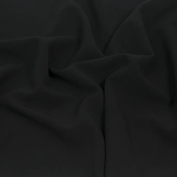Black Double Weave Suiting Fabric 962