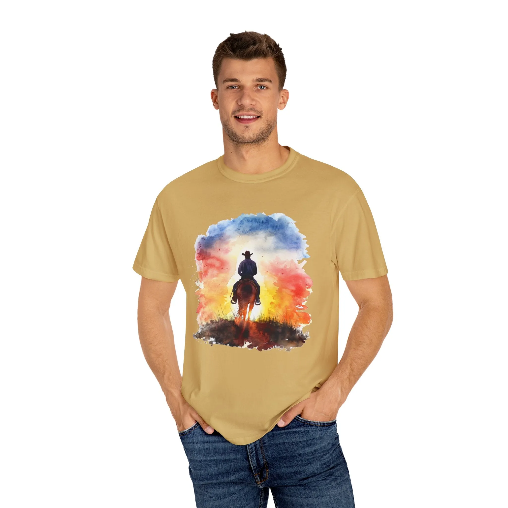 Cowboy Ride Away Comfort Colors 1717 Unisex Garment-Dyed T-shirt