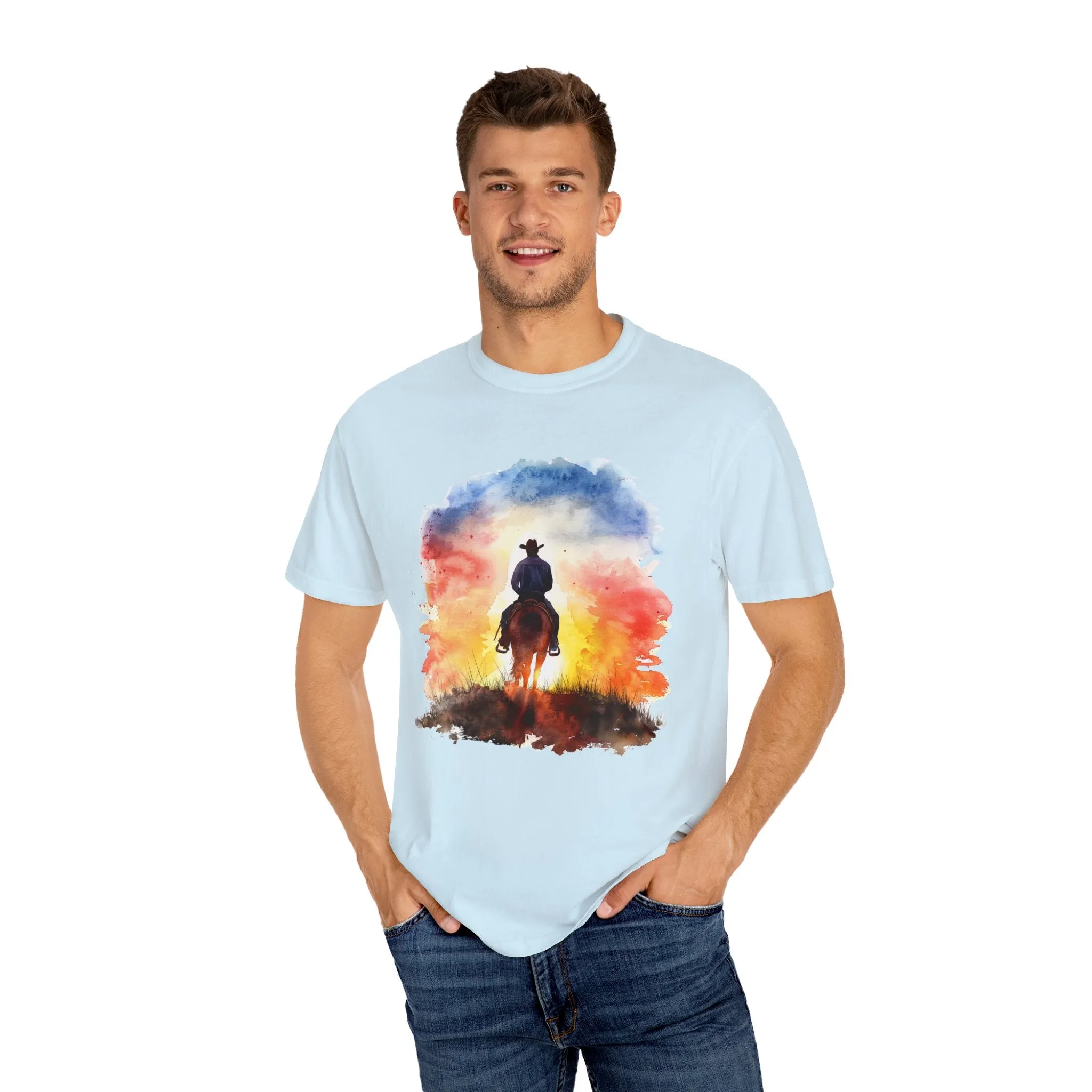 Cowboy Ride Away Comfort Colors 1717 Unisex Garment-Dyed T-shirt