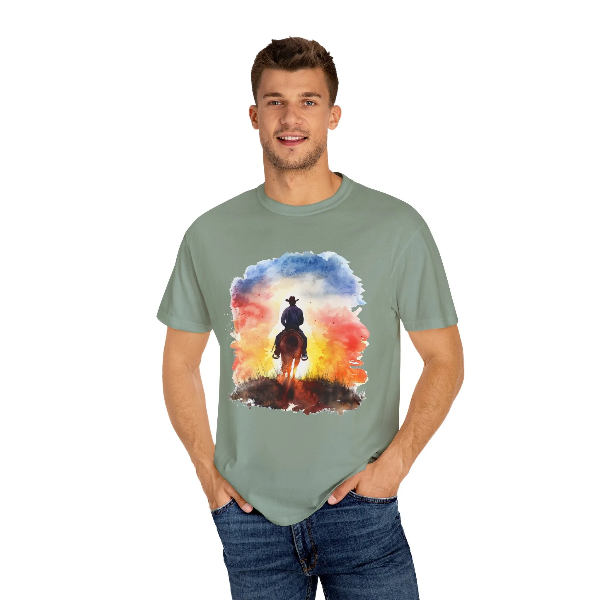 Cowboy Ride Away Comfort Colors 1717 Unisex Garment-Dyed T-shirt