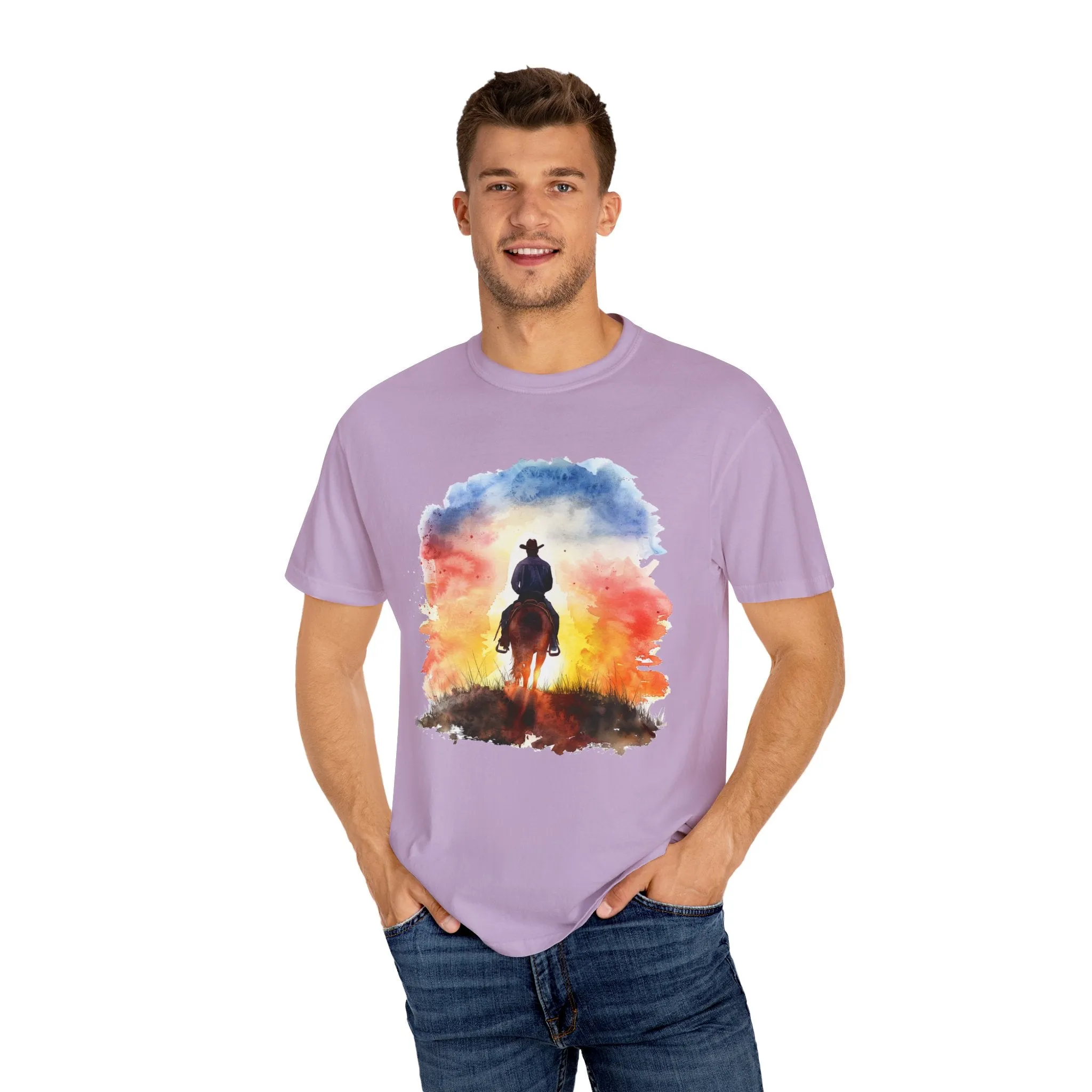 Cowboy Ride Away Comfort Colors 1717 Unisex Garment-Dyed T-shirt