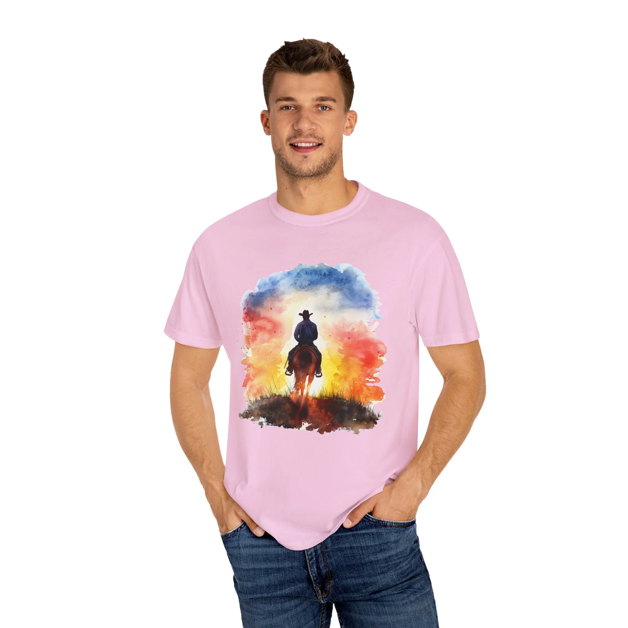 Cowboy Ride Away Comfort Colors 1717 Unisex Garment-Dyed T-shirt