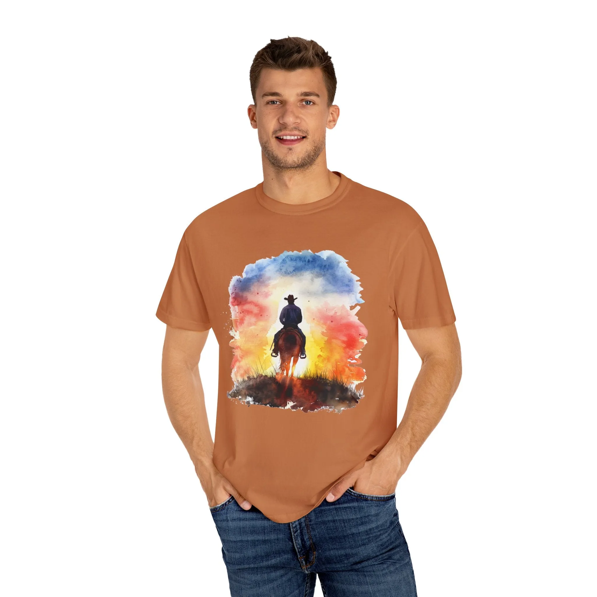 Cowboy Ride Away Comfort Colors 1717 Unisex Garment-Dyed T-shirt