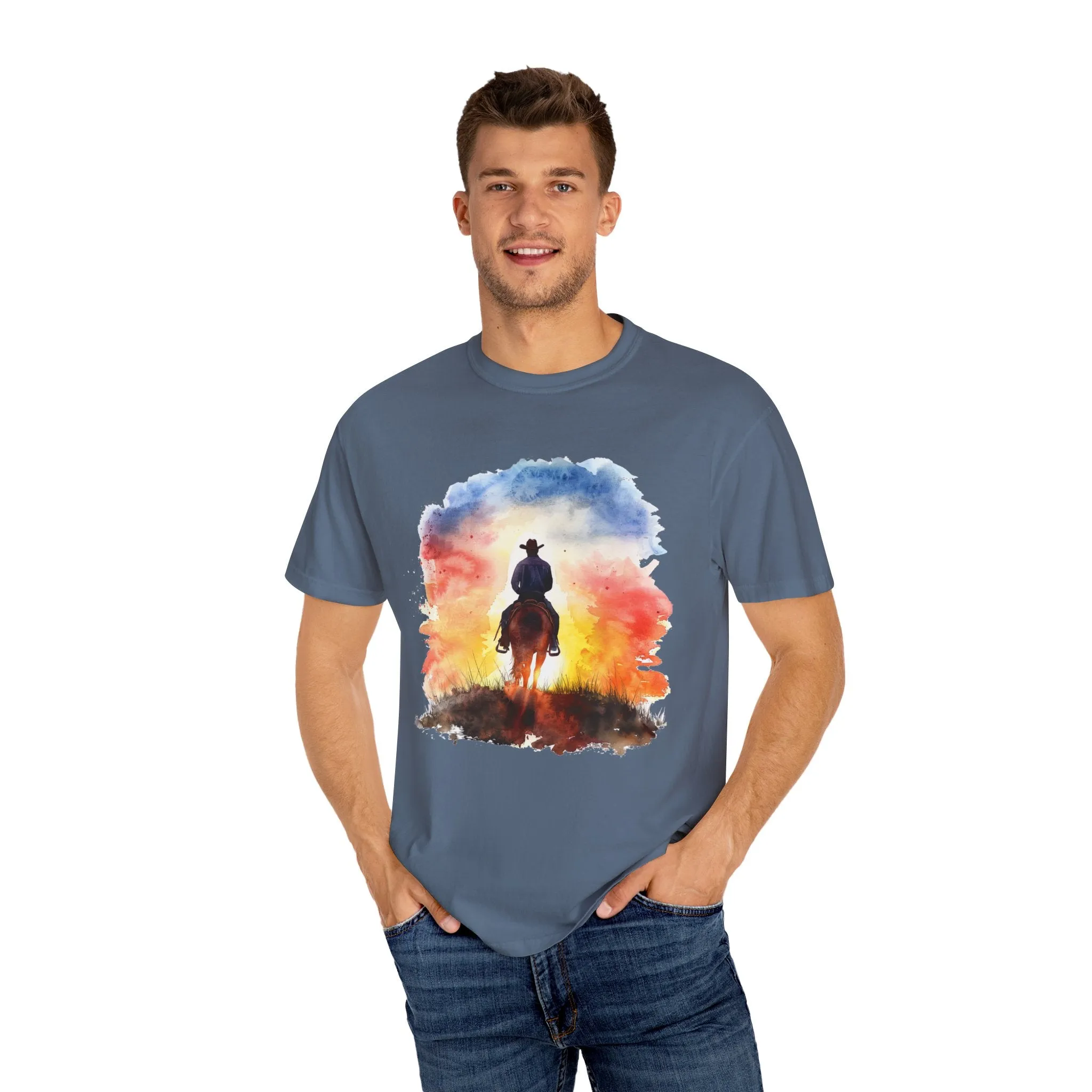 Cowboy Ride Away Comfort Colors 1717 Unisex Garment-Dyed T-shirt