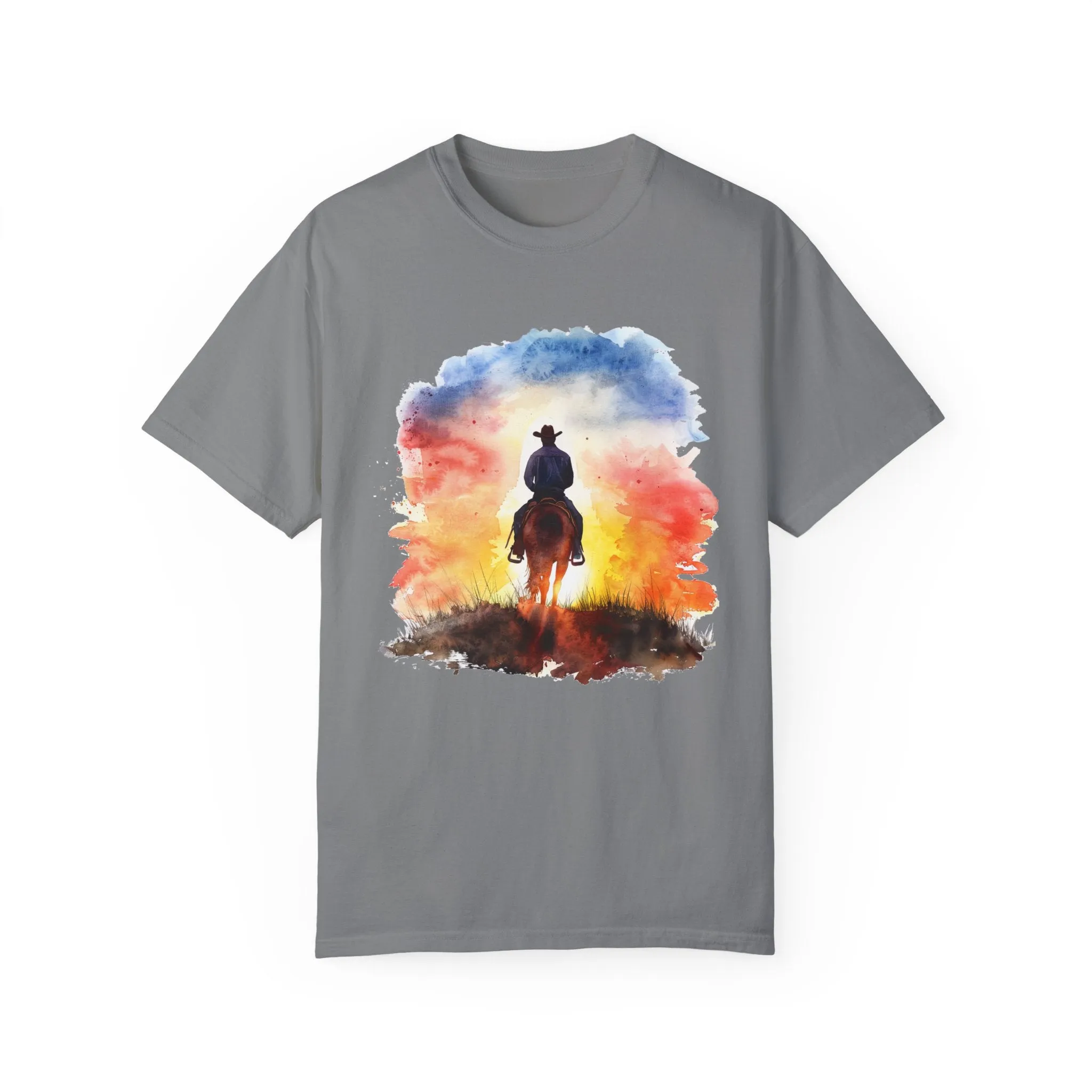 Cowboy Ride Away Comfort Colors 1717 Unisex Garment-Dyed T-shirt