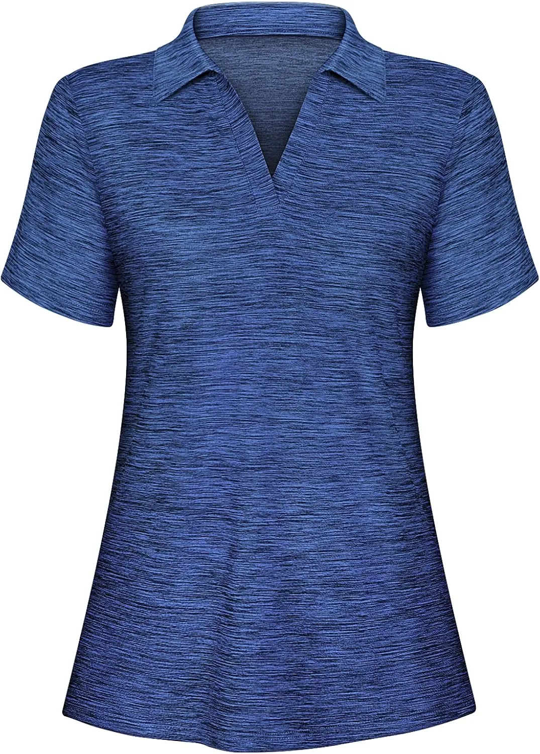Cucuchy Womens V Neck Golf Polo Shirts Moisture Wicking Sports Workout Tops