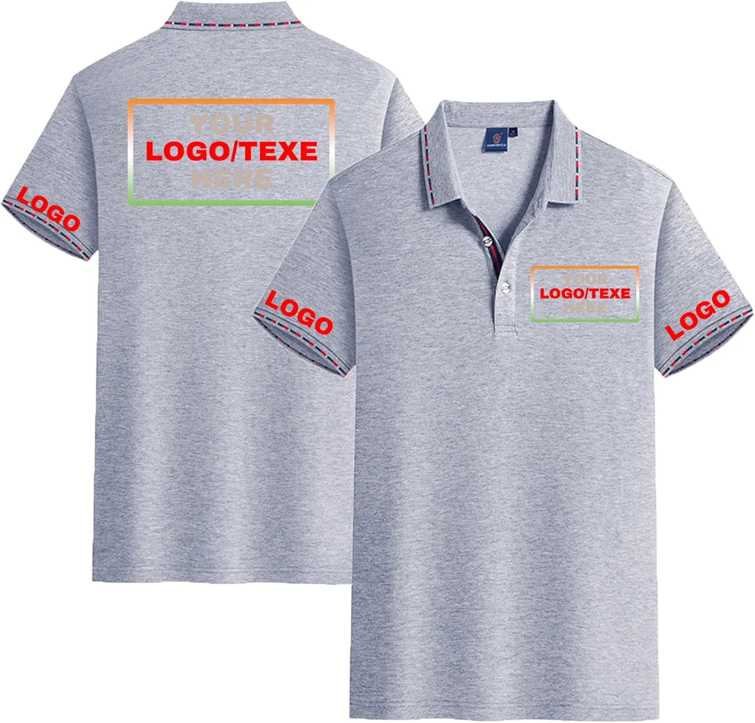 Custom Polo Shirt for Men Women Design Your Own Personalized Golf Tee Work Shirt