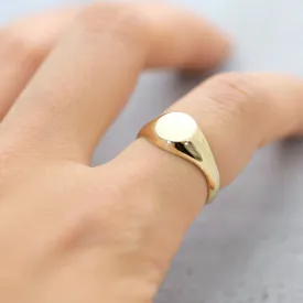 Dainty signet Ring - Silver