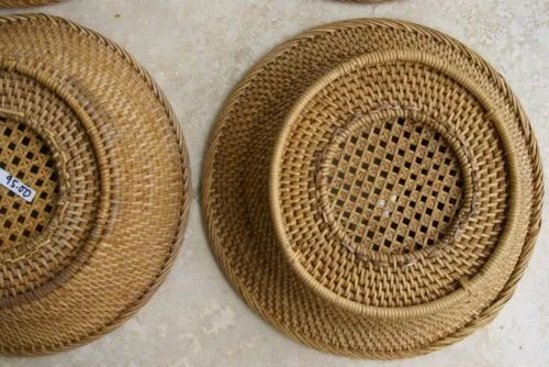 done Old Large Asian Tribal Weaver Basket Sumbawa Island Rattan Detailed Collectible