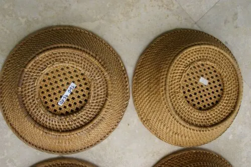 done Old Large Asian Tribal Weaver Basket Sumbawa Island Rattan Detailed Collectible