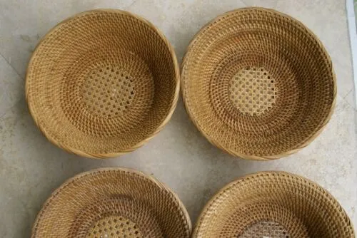 done Old Large Asian Tribal Weaver Basket Sumbawa Island Rattan Detailed Collectible