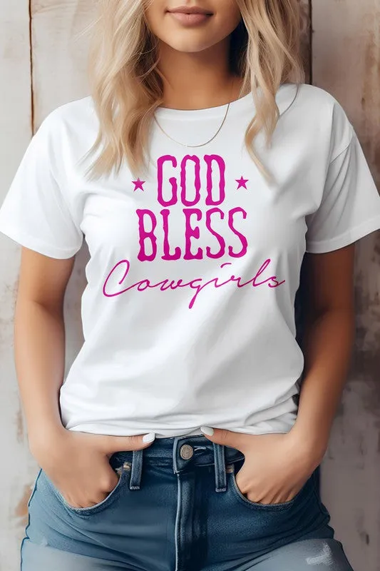 GOD Bless Cowgirls Western Graphic Tee
