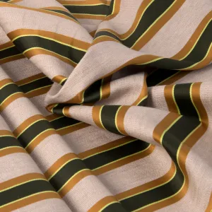 Green and Beige Stripped Fabric 3286