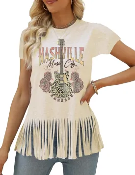 iliheyov Nashville Tank Top for Women Country Music Festival Graphic Print Sleeveless Nash Music Tank Tops
