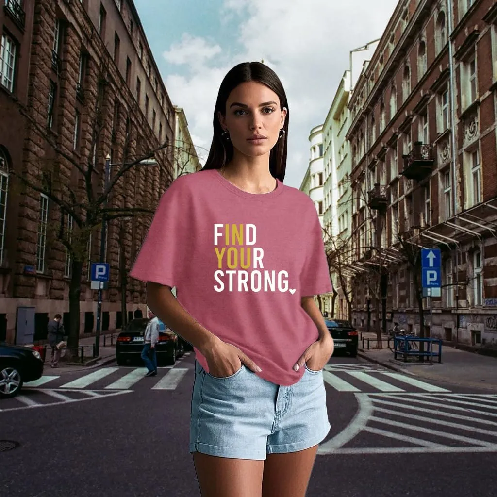 Inspirational Shirts for Women Positive Message T-Shirts Find Your Strong Tees