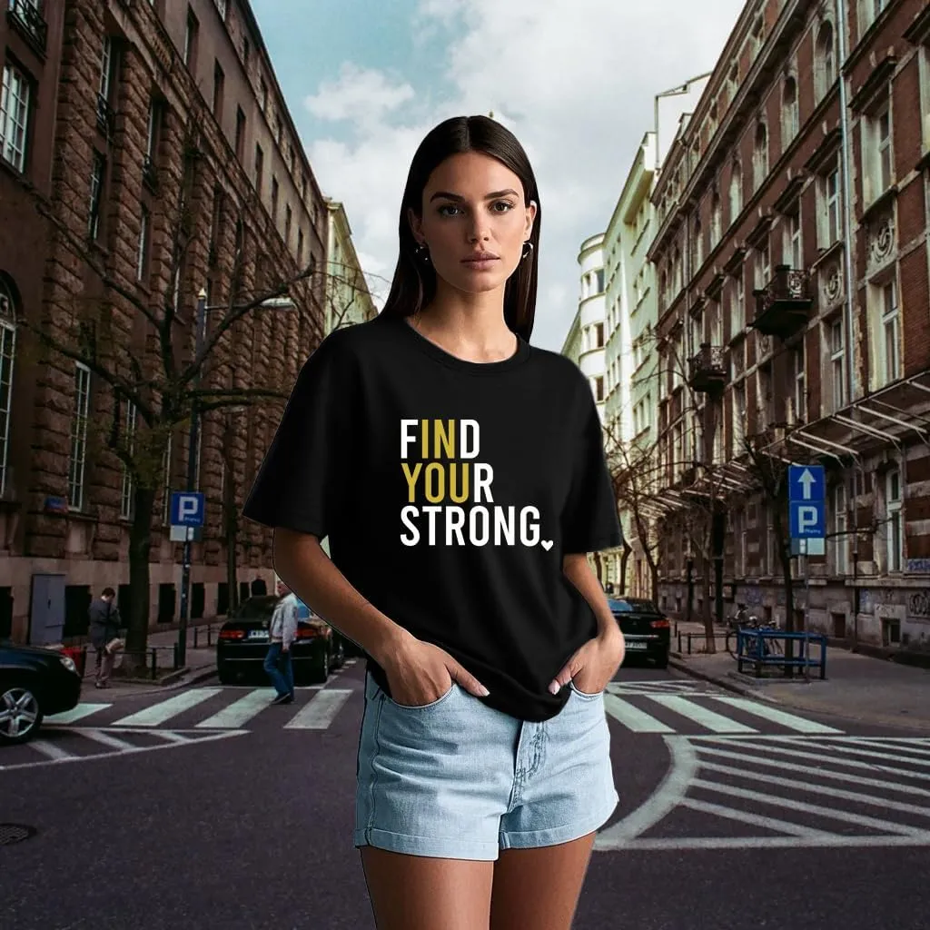 Inspirational Shirts for Women Positive Message T-Shirts Find Your Strong Tees