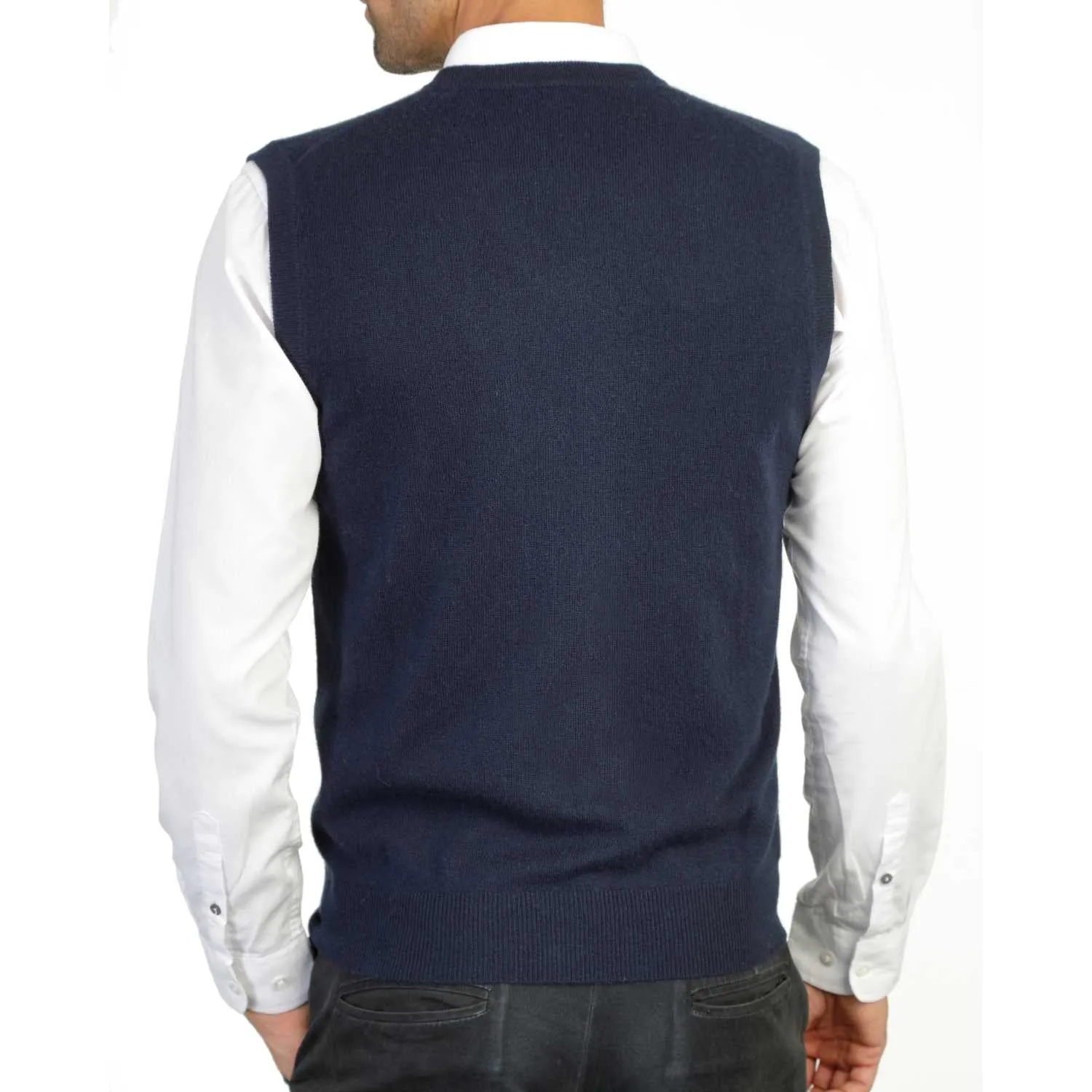 Mens Cashmere Sleeveless Sweater Vest