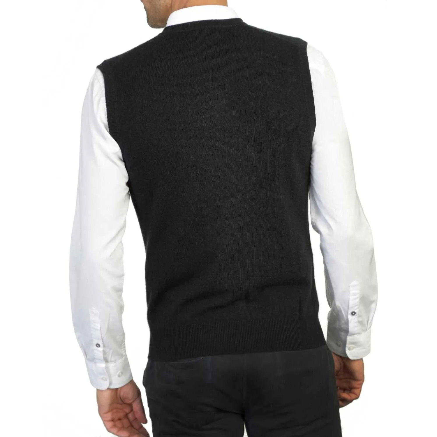 Mens Cashmere Sleeveless Sweater Vest