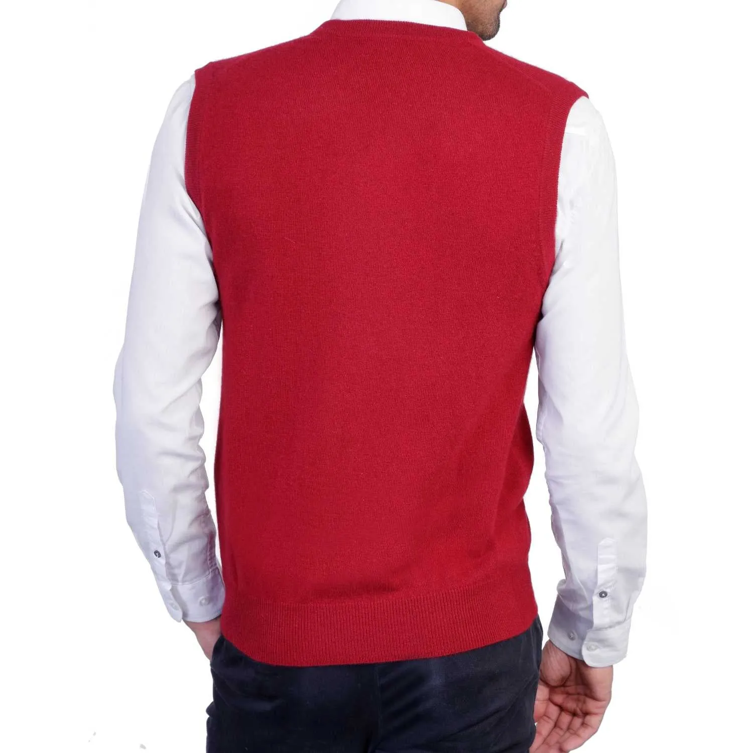 Mens Cashmere Sleeveless Sweater Vest