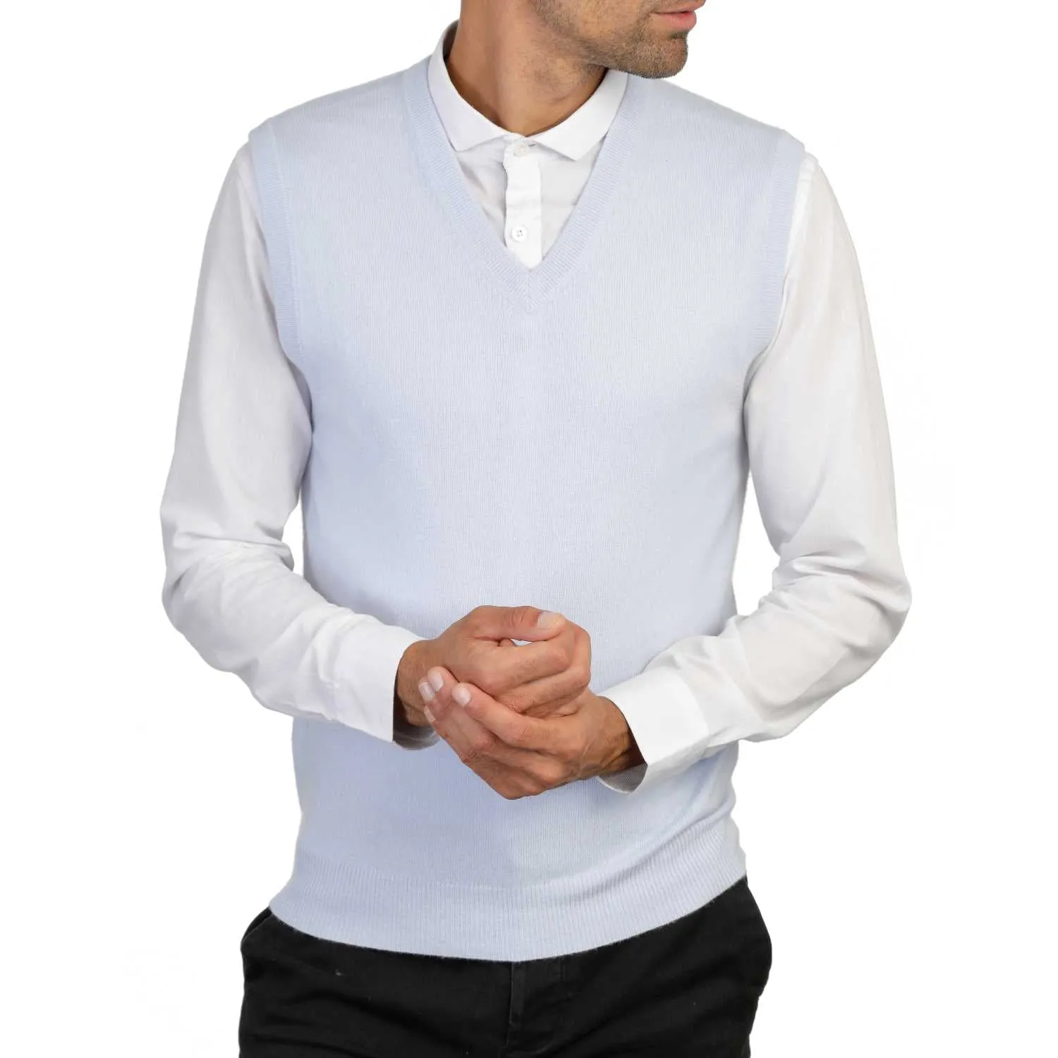 Mens Cashmere Sleeveless Sweater Vest