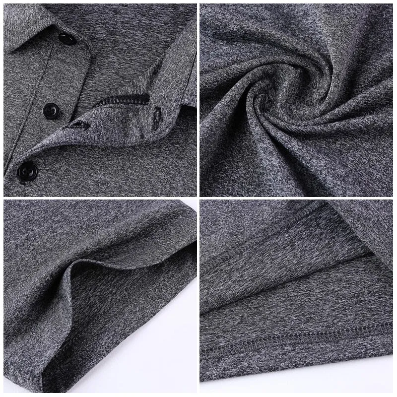 Mens Polo Shirt Short Sleeve Summer Tennis Shirt Quick Dry Sport Clothing Basketball GYM Running Badminton Training T-Shirt