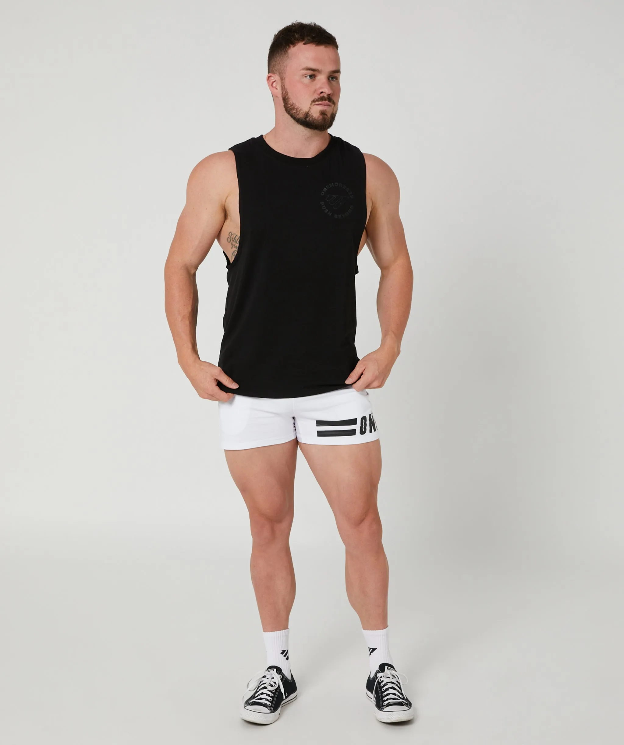 Muscle Shorts White