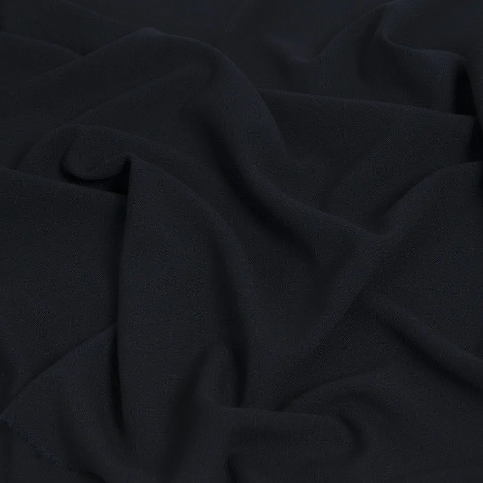 Navy Poly Stretch Crepe 1466