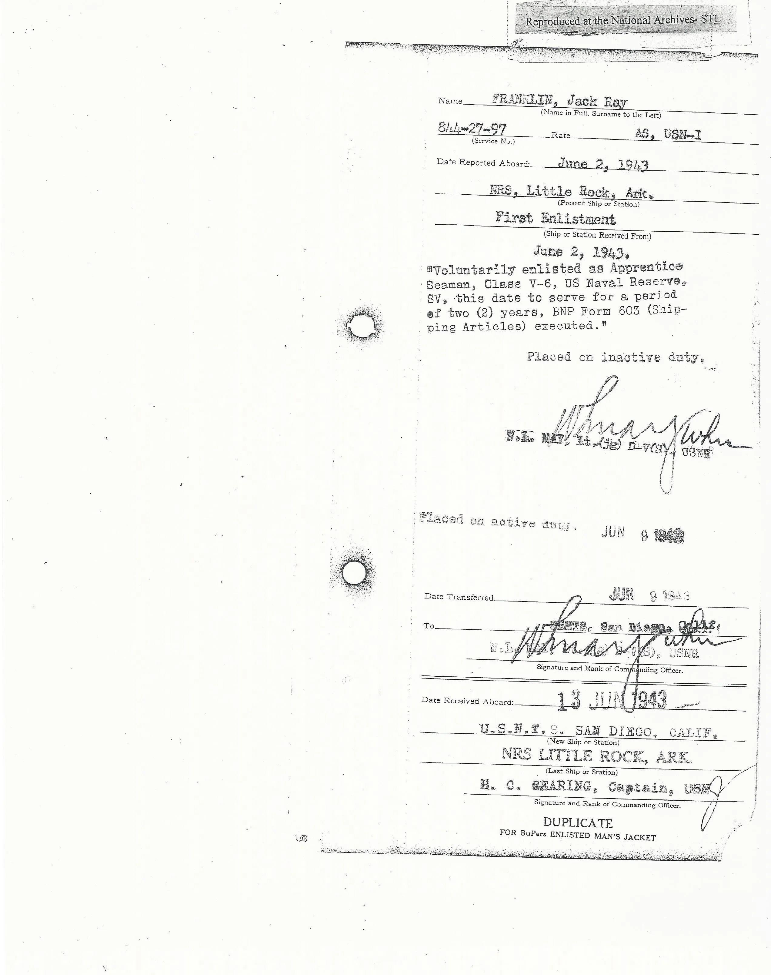 Original U.S. WWII USS Indianapolis KIA Named Purple Heart Medal with Documentation