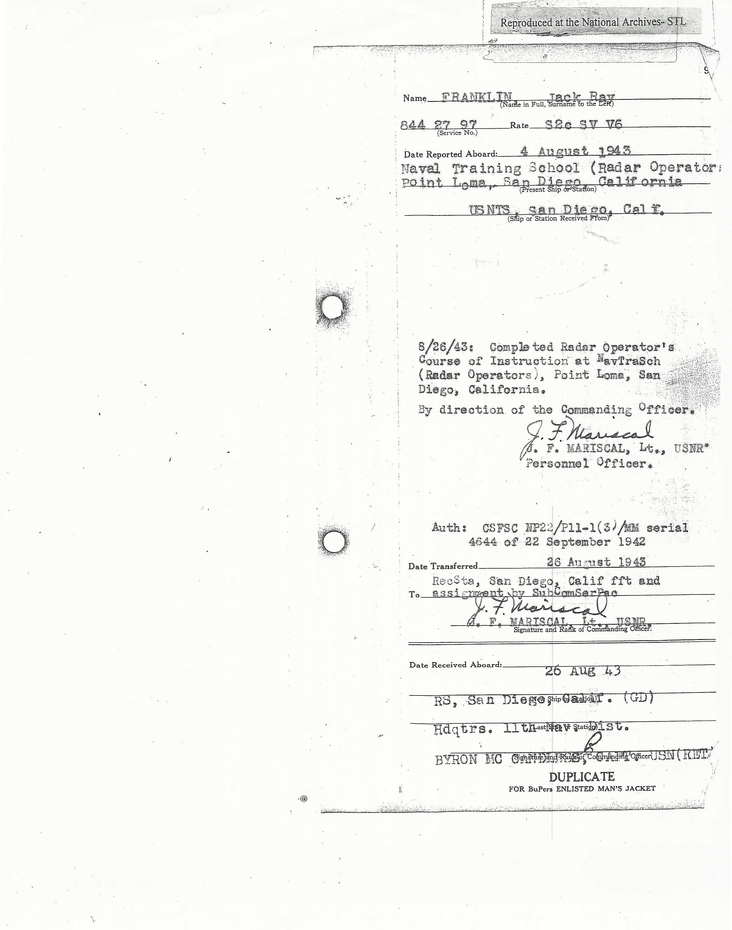 Original U.S. WWII USS Indianapolis KIA Named Purple Heart Medal with Documentation