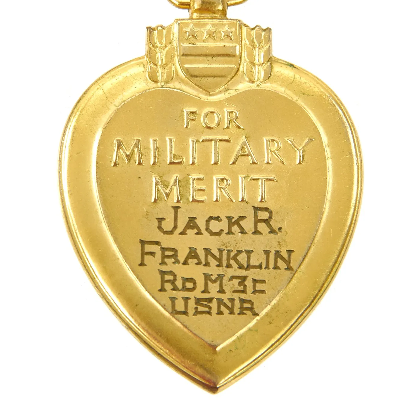 Original U.S. WWII USS Indianapolis KIA Named Purple Heart Medal with Documentation