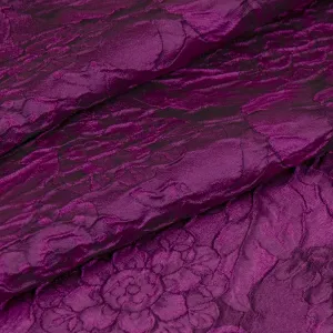 Poly Silk Magenta Floral Jacquard 2563
