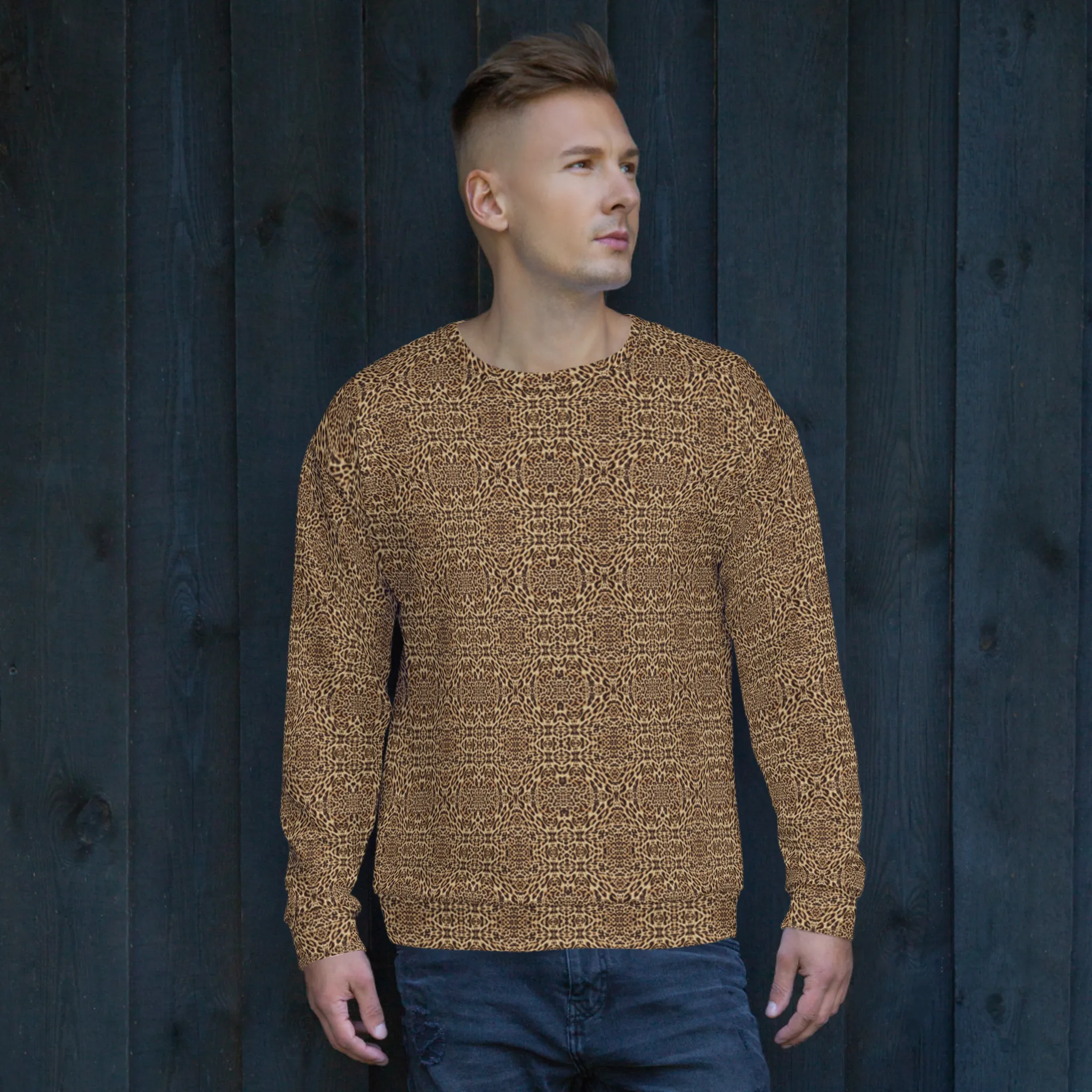 Recursia Contemplative Jaguar II Men's Sweatshirt