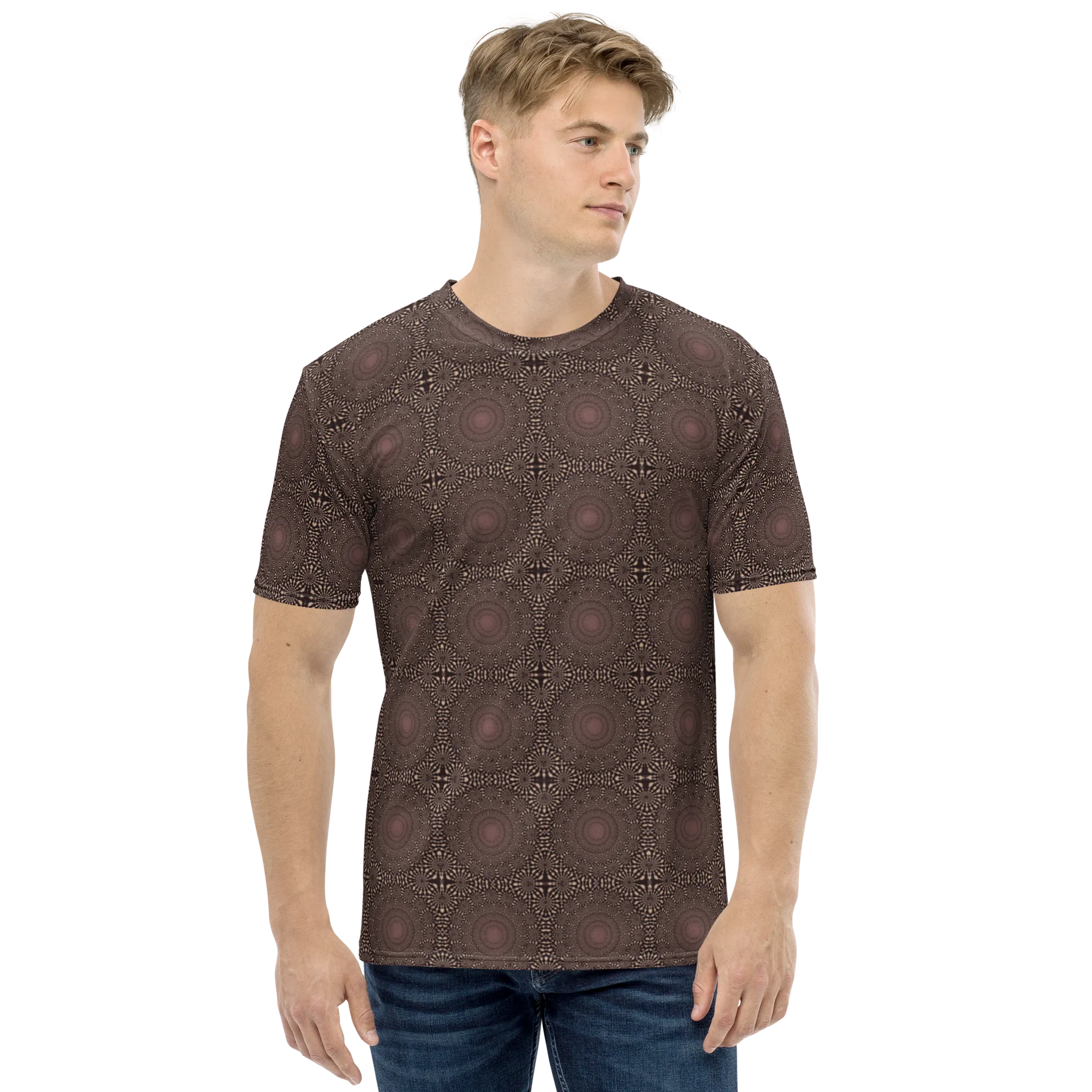 Recursia Desert Dream Men's Crew Neck T-Shirt In Pink