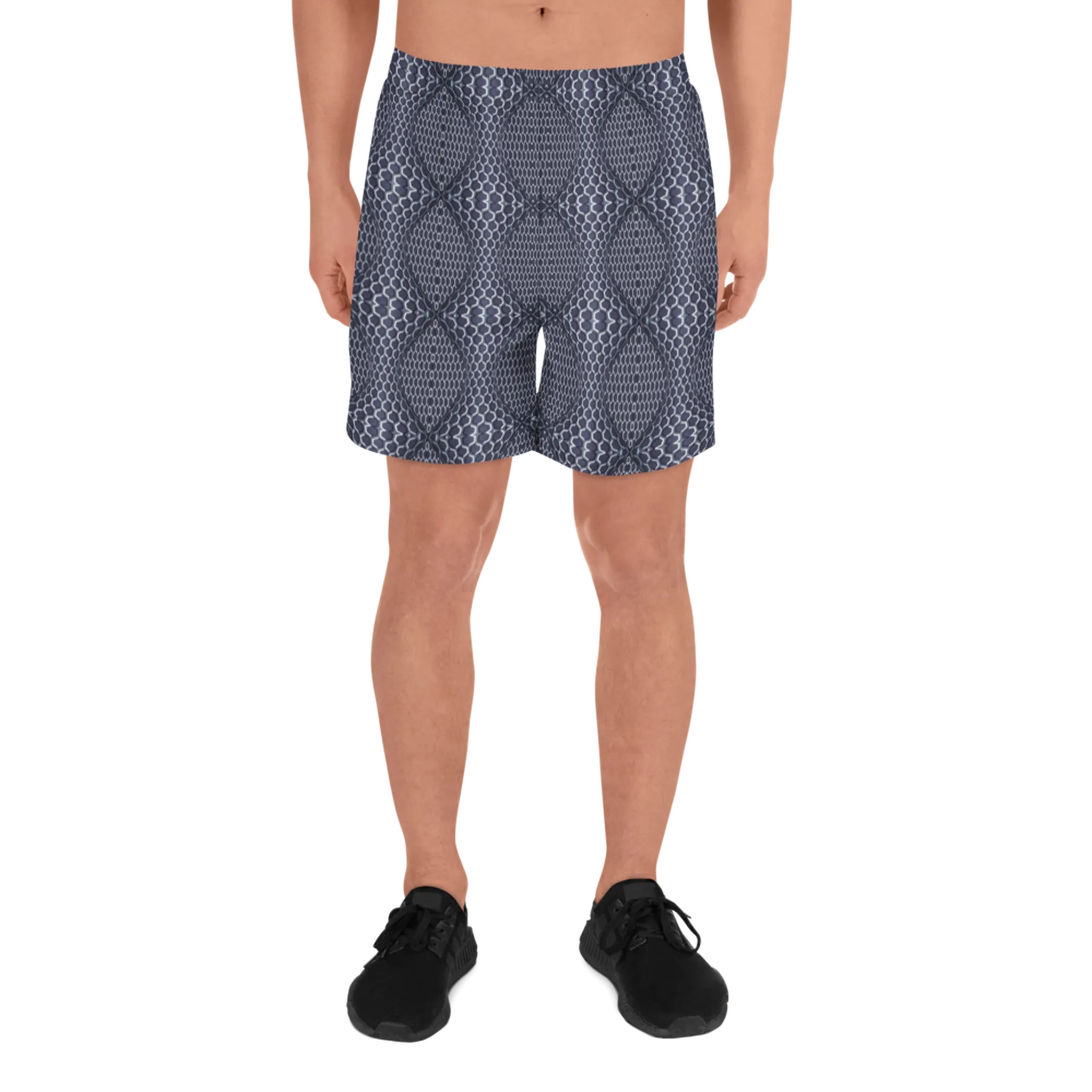 Recursia Illusions Game Men's Athletic Shorts In Blue