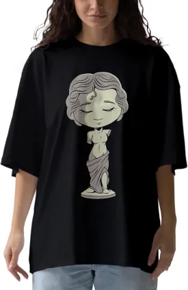 Statue Anime Oversized T-Shirts for Women, 100% Cotton T-Shirts, Perfect for Casual Wear & Gifting | WB.6.43