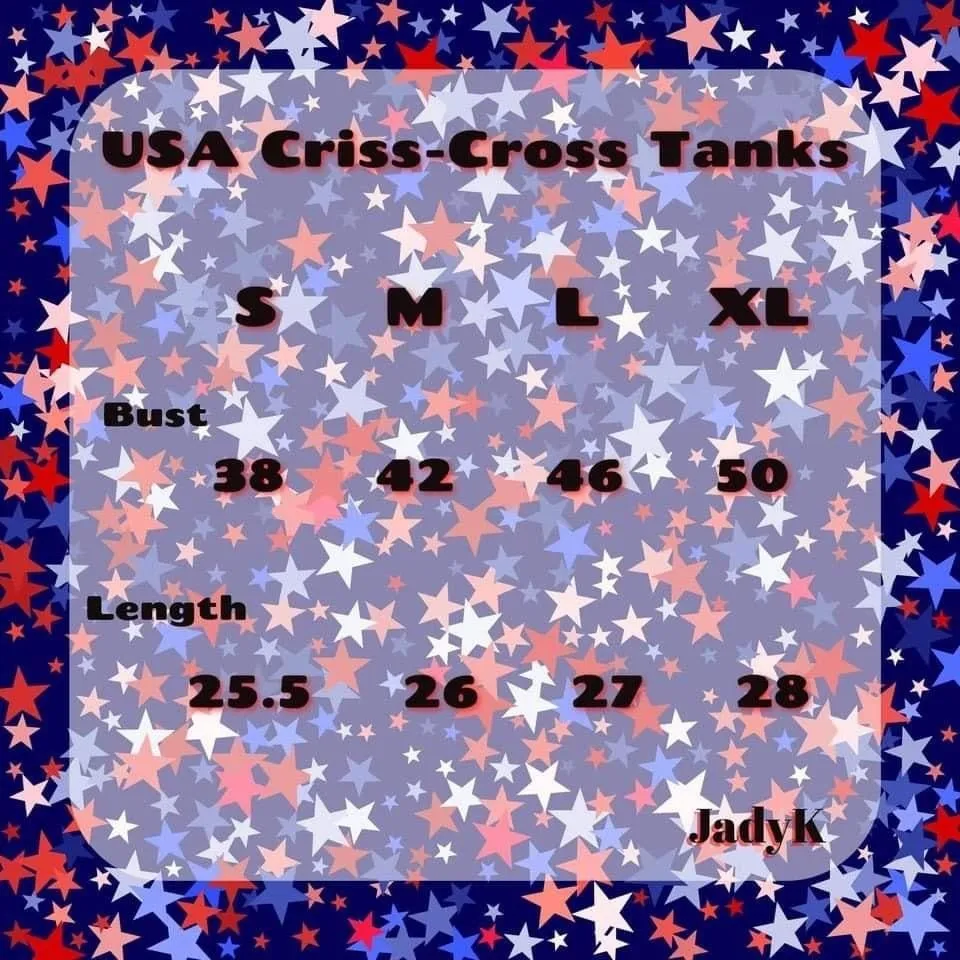 USA Star Criss Cross Tank Top