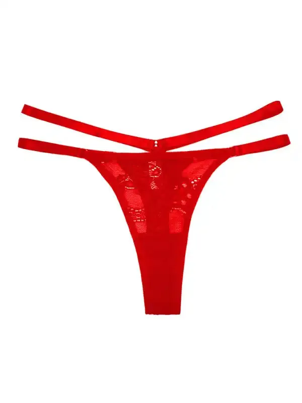 Women’s solid color lace low-rise sexy panties